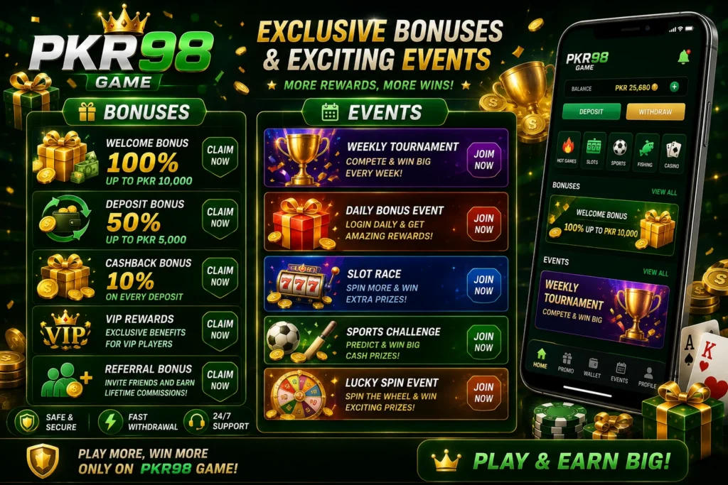 Pkr 98 Game bonuses, events