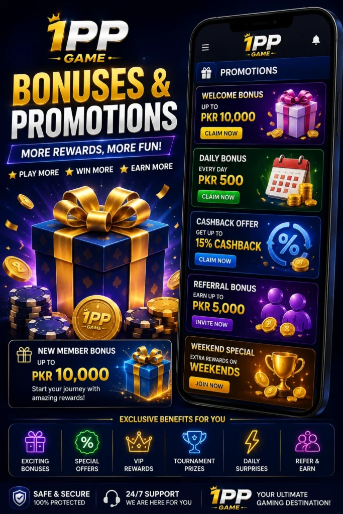 1 pp Game bonuses, promotions
