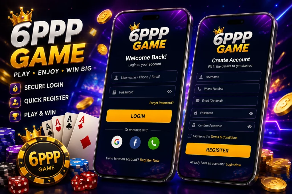 6ppp Game login, register