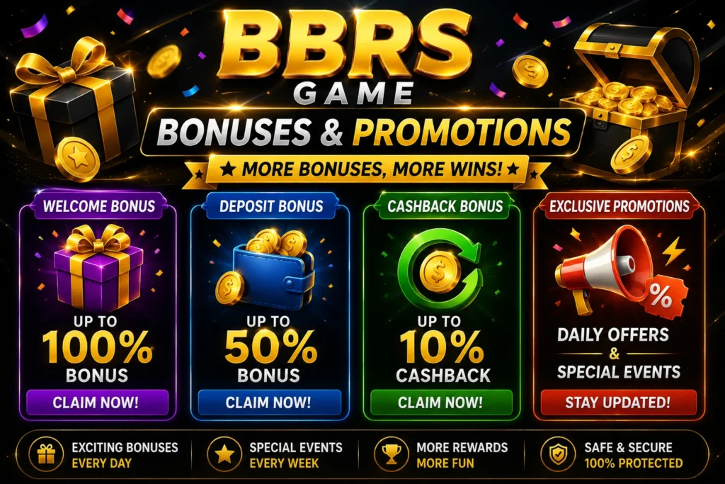 Bbrs Game bonuses and promotions