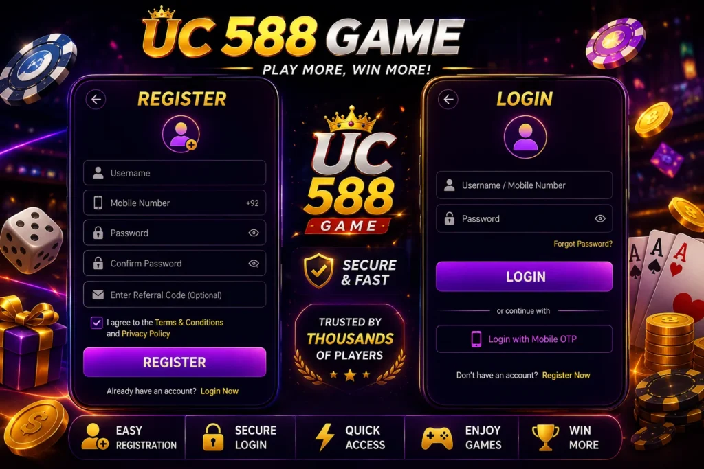 UC 588 Game register, login