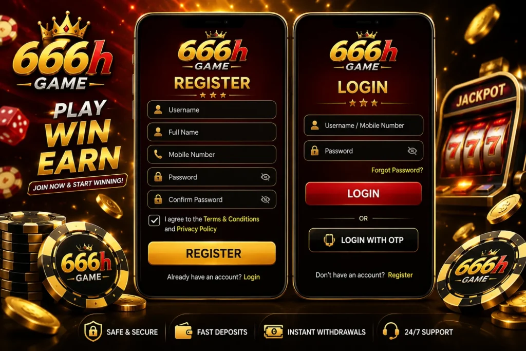 666H Game register, login