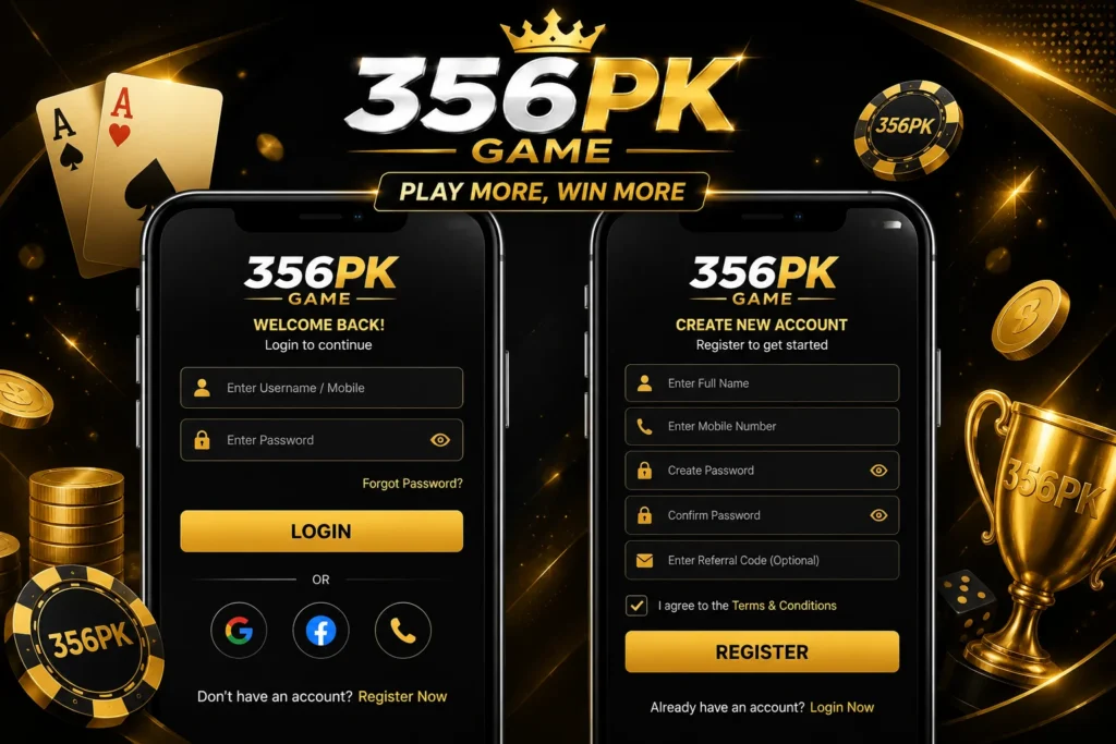 356pk Game login, register