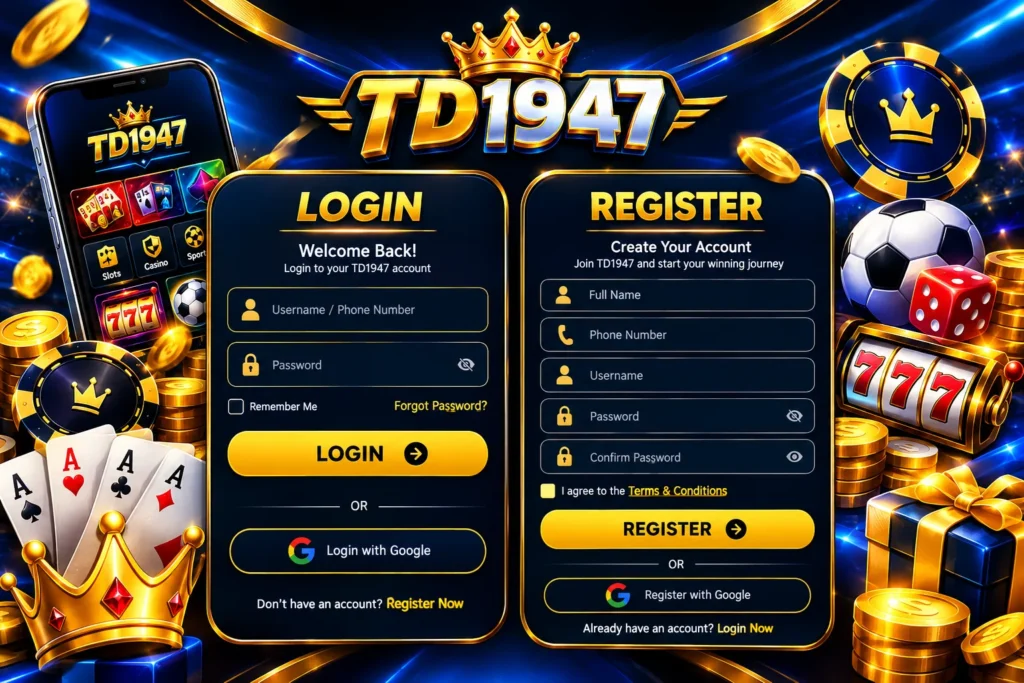 Td1947 Game login ,register