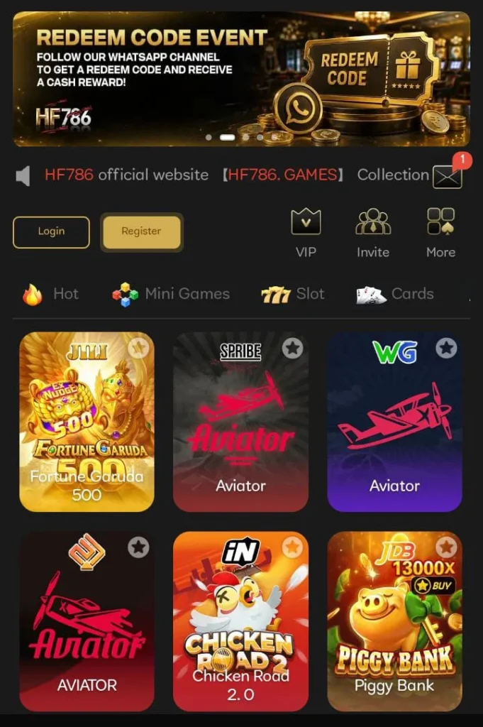 Hf 786 Game interface