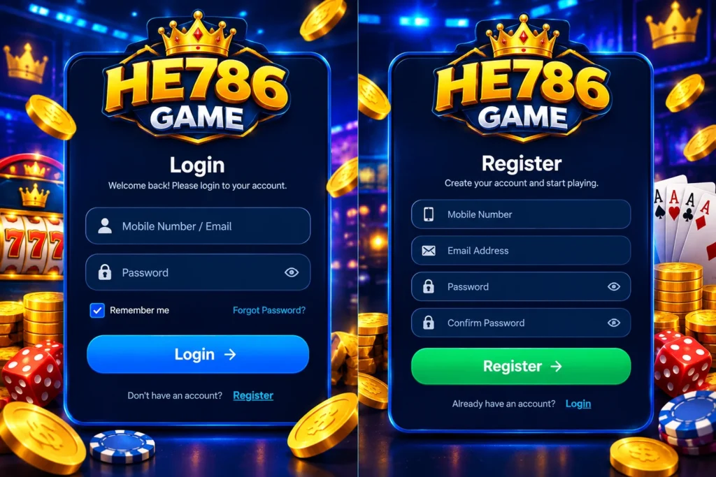 H786 Game login, register