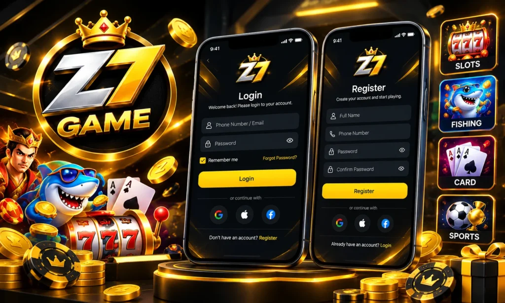 Z7 Game login, register